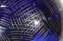 Closeup of  the titanium lines